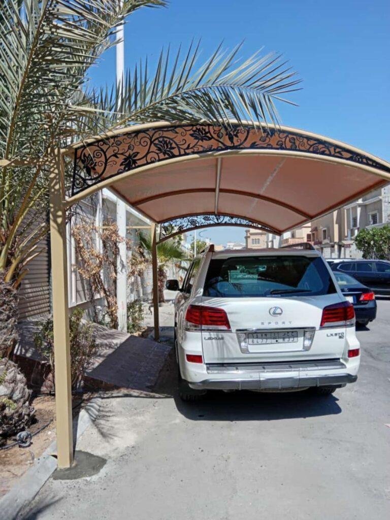 مظلات قماش PVC بمكة بجودة عالية ومقاومة لأشعة الشمس والأمطار